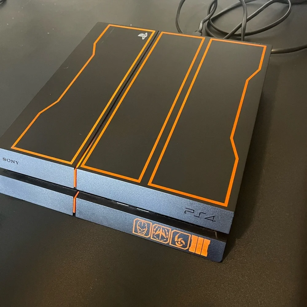 Ps4 Sony Black and Orange Console with DualShock Controller